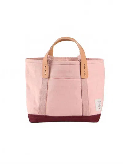 Immodest Cotton Colorblock Lunch Tote In Pink/plum In Multi