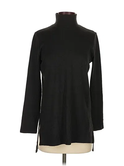 Pre-owned Imnyc Isaac Mizrahi Long Sleeve Turtleneck In Black