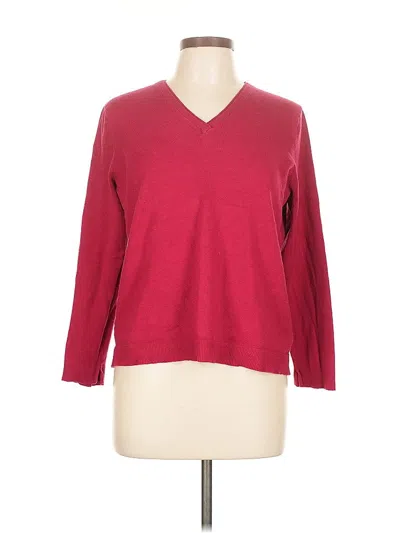 Pre-owned Imnyc Isaac Mizrahi Pullover Sweater In Burgundy