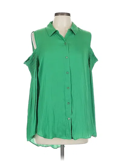 Pre-owned Imnyc Isaac Mizrahi Sleeveless Blouse In Green