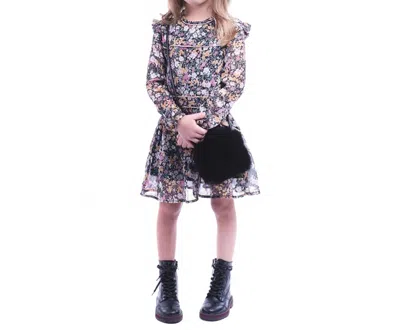 Imoga Kids' Mindy Floral Chiffon Dress In Garden Floral In Multi