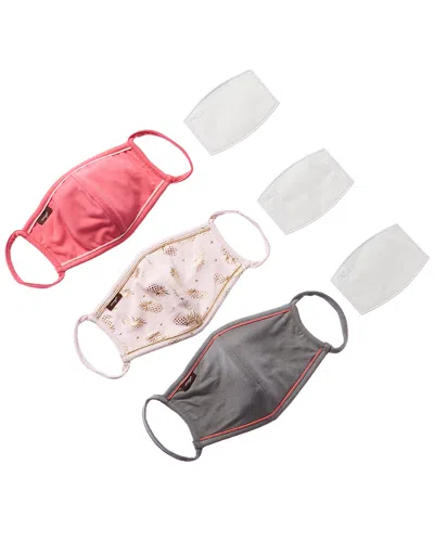 Imoga Pack Of 3 Cloth Face Masks In Multi
