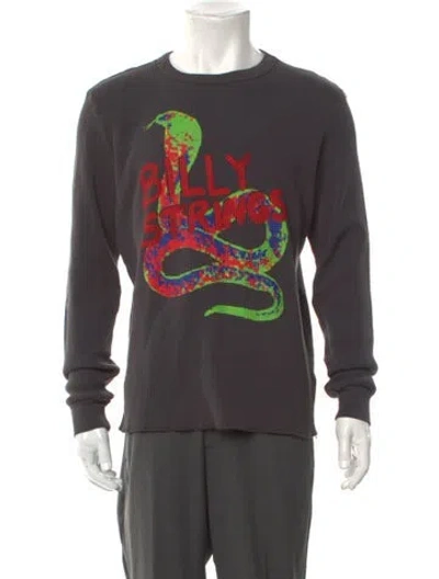 Pre-owned Imogene + Willie Billy Strings Cobra Thermal Graphic Print T-shirt In Black