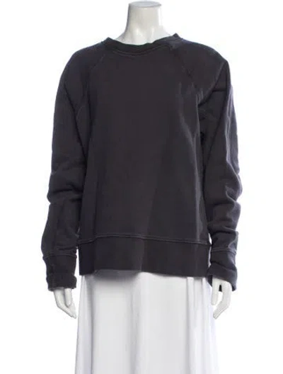 Pre-owned Imogene + Willie Crew Neck Long Sleeve Sweatshirt In Purple