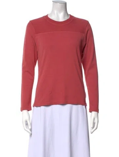 Pre-owned Imogene + Willie Crew Neck Long Sleeve Top In Pink