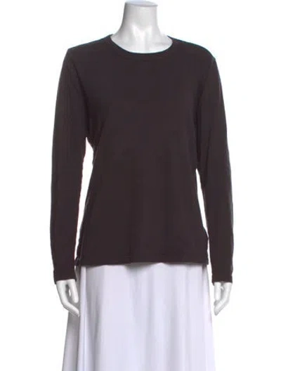 Pre-owned Imogene + Willie Crew Neck Long Sleeve T-shirt In Brown
