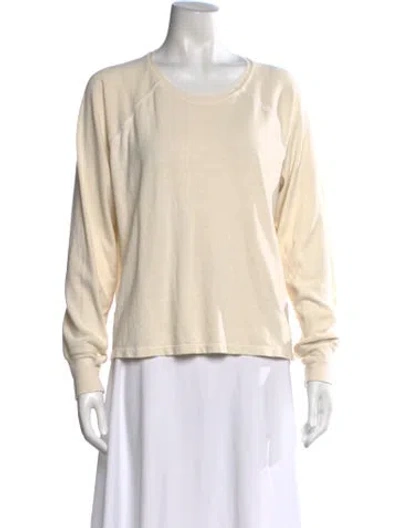 Pre-owned Imogene + Willie Crew Neck Long Sleeve T-shirt In Neutrals