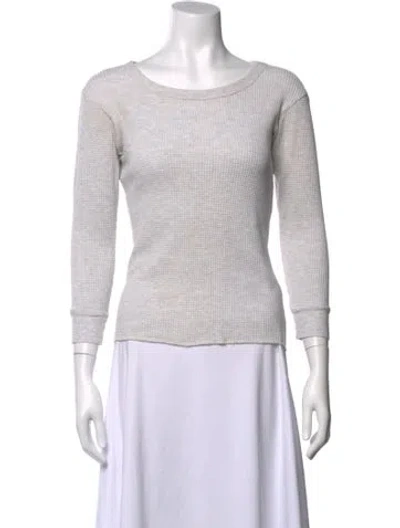 Pre-owned Imogene + Willie Crew Neck Midi Length Dress In Gray