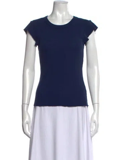 Pre-owned Imogene + Willie Crew Neck Short Sleeve T-shirt In Blue