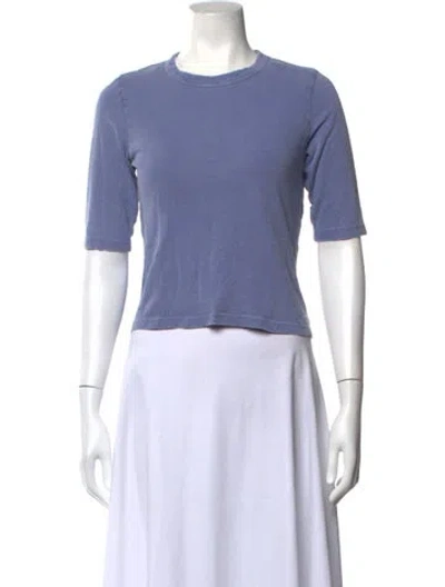 Pre-owned Imogene + Willie Crew Neck Short Sleeve T-shirt In Blue