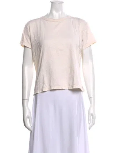 Pre-owned Imogene + Willie Crew Neck Short Sleeve T-shirt In Neutrals