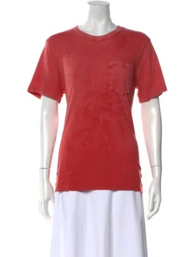 Pre-owned Imogene + Willie Crew Neck Short Sleeve T-shirt In Red