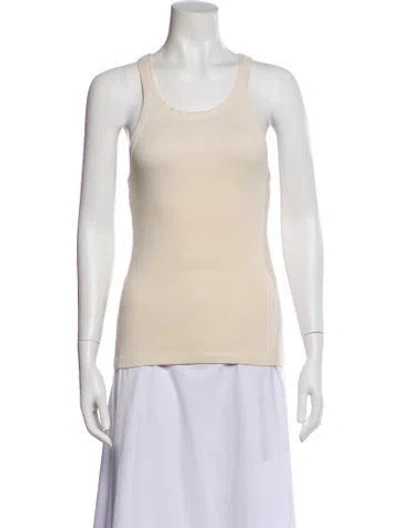 Pre-owned Imogene + Willie Crew Neck Sleeveless Top In Neutral