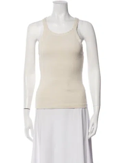 Pre-owned Imogene + Willie Crew Neck Sleeveless Top In Neutrals