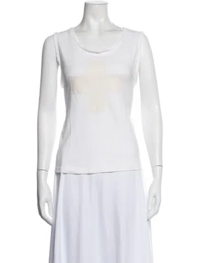 Pre-owned Imogene + Willie Crew Neck Sleeveless T-shirt In White