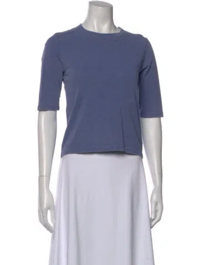 Pre-owned Imogene + Willie Crew Neck Three-quarter Sleeve T-shirt In Blue