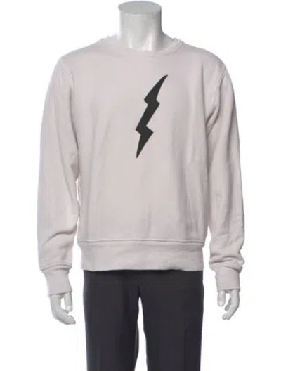 Pre-owned Imogene + Willie Graphic Print Crew Neck Pullover In Gray