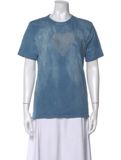 Pre-owned Imogene + Willie Graphic Print Crew Neck T-shirt In Blue