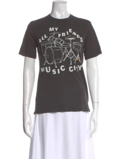 Pre-owned Imogene + Willie Graphic Print Crew Neck T-shirt In Gray