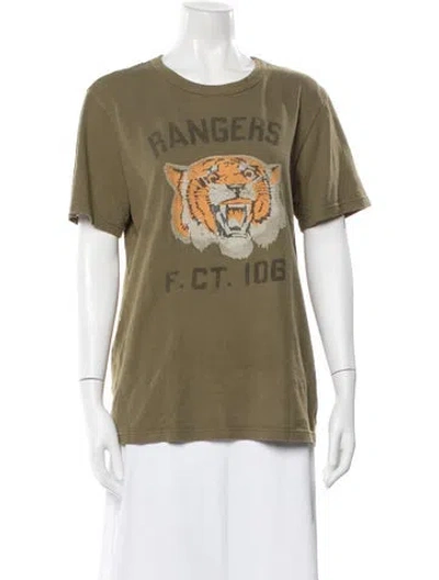 Pre-owned Imogene + Willie Graphic Print Crew Neck T-shirt In Green