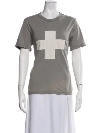 Pre-owned Imogene + Willie Graphic Print Crew Neck T-shirt In Grey