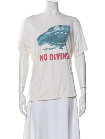 Pre-owned Imogene + Willie Graphic Print Crew Neck T-shirt In Neutral