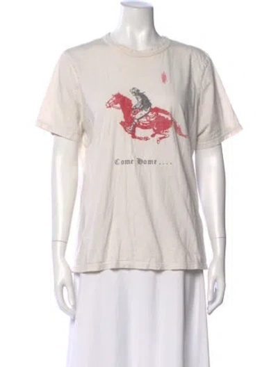 Pre-owned Imogene + Willie Graphic Print Crew Neck T-shirt In Neutral