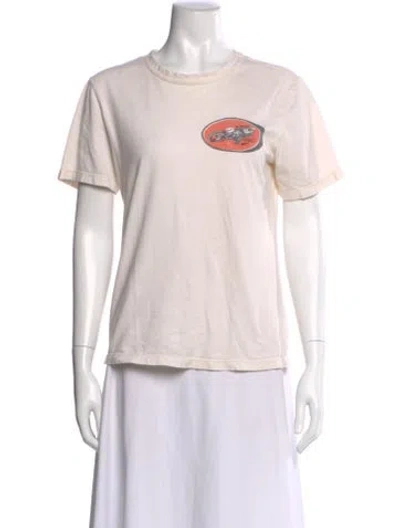 Pre-owned Imogene + Willie Graphic Print Crew Neck T-shirt In Neutral