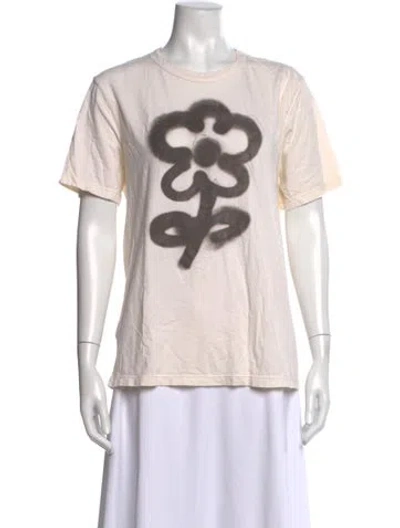 Pre-owned Imogene + Willie Graphic Print Crew Neck T-shirt In Neutrals