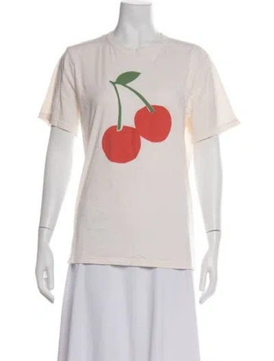 Pre-owned Imogene + Willie Graphic Print Crew Neck T-shirt In Neutrals