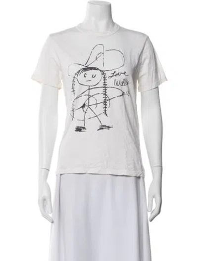 Pre-owned Imogene + Willie Graphic Print Crew Neck T-shirt In Neutrals