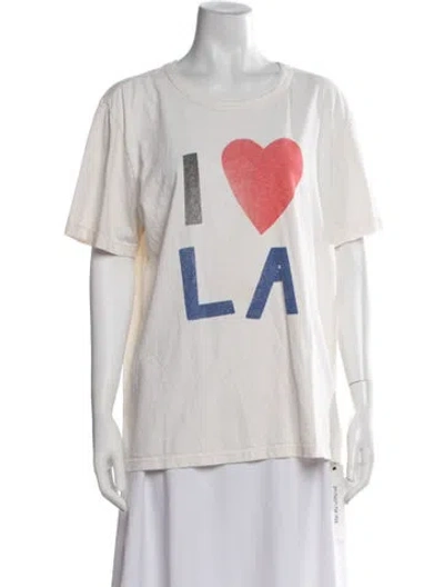 Pre-owned Imogene + Willie Graphic Print Crew Neck T-shirt In Neutrals