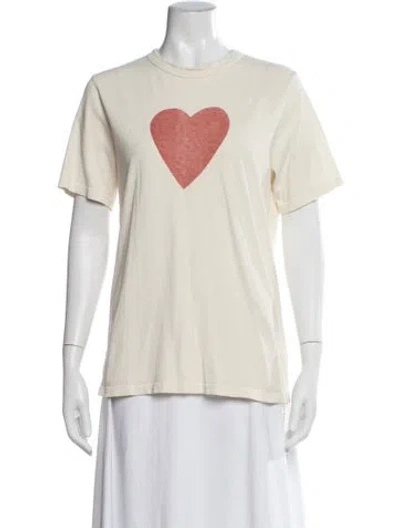 Pre-owned Imogene + Willie Graphic Print Crew Neck T-shirt In Neutrals