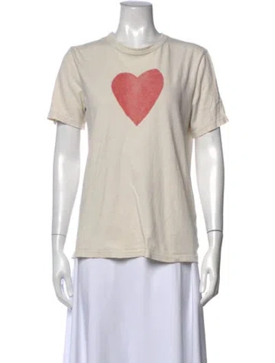 Pre-owned Imogene + Willie Graphic Print Crew Neck T-shirt In Neutrals