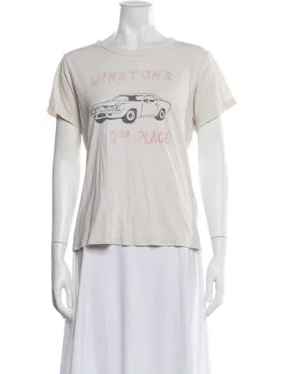 Pre-owned Imogene + Willie Graphic Print Crew Neck T-shirt In Neutrals