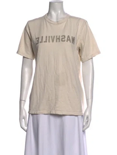 Pre-owned Imogene + Willie Graphic Print Crew Neck T-shirt In Neutrals