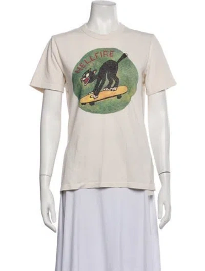 Pre-owned Imogene + Willie Graphic Print Crew Neck T-shirt In Neutrals
