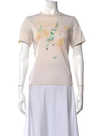 Pre-owned Imogene + Willie Graphic Print Crew Neck T-shirt In Neutrals