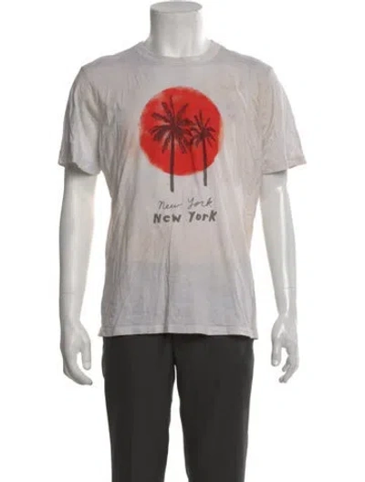 Pre-owned Imogene + Willie Graphic Print Crew Neck T-shirt In Neutrals