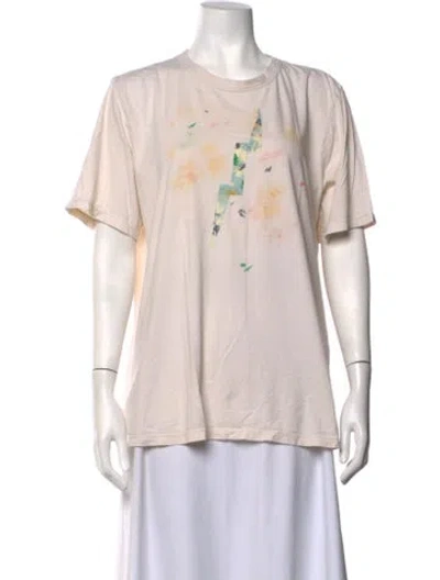 Pre-owned Imogene + Willie Graphic Print Crew Neck T-shirt In Neutrals