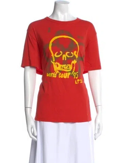 Pre-owned Imogene + Willie Graphic Print Crew Neck T-shirt In Orange