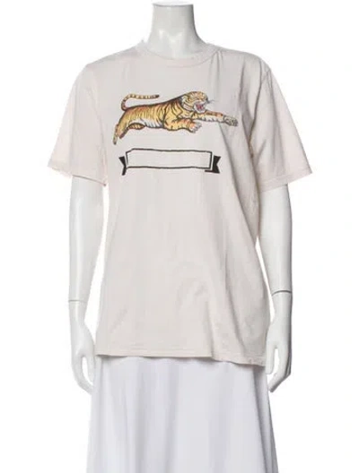 Pre-owned Imogene + Willie Graphic Print Crew Neck T-shirt W/ Tags In Neutral