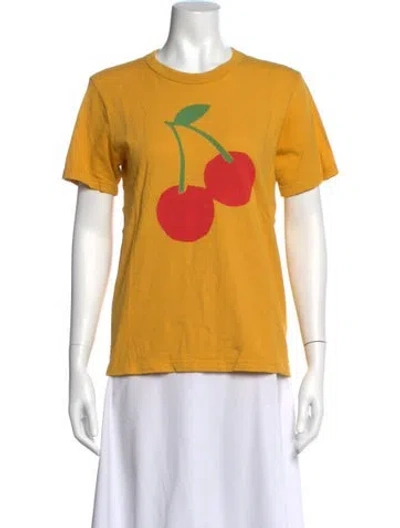 Pre-owned Imogene + Willie Graphic Print Crew Neck T-shirt In Yellow