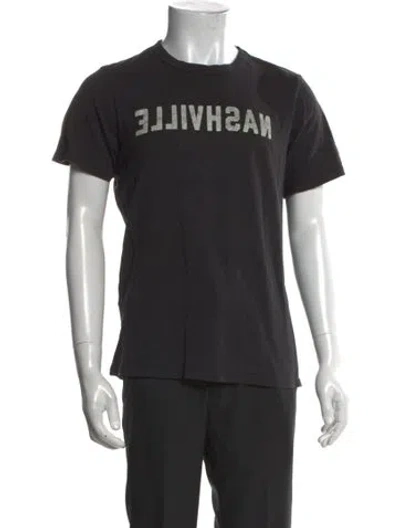 Pre-owned Imogene + Willie Graphic Print Short Sleeve Shirt In Black