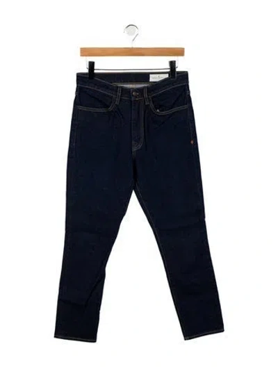 Pre-owned Imogene + Willie High-rise Straight Leg Jeans In Black