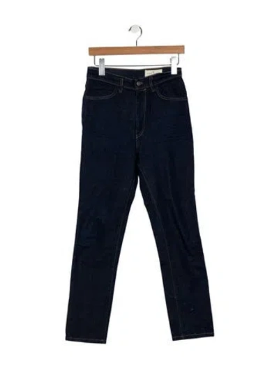 Pre-owned Imogene + Willie High-rise Straight Leg Jeans In Black