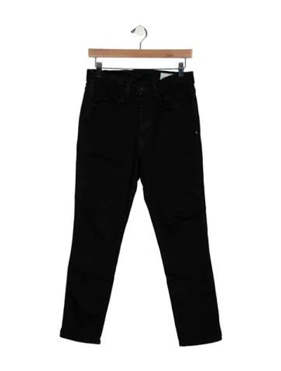 Pre-owned Imogene + Willie High-rise Straight Leg Jeans In Black