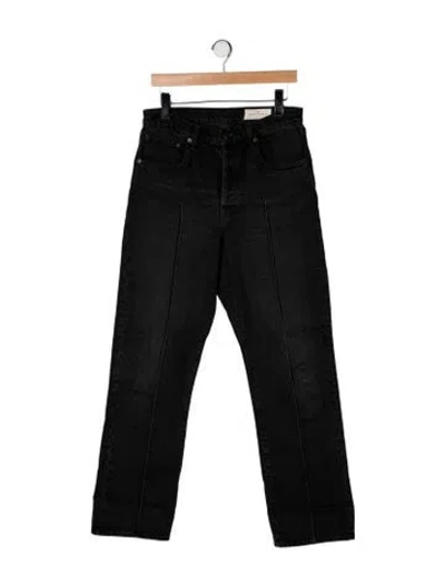 Pre-owned Imogene + Willie High-rise Straight Leg Jeans In Black