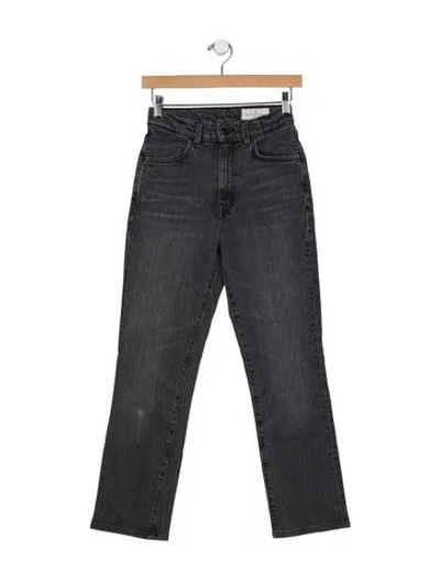 Pre-owned Imogene + Willie High-rise Straight Leg Jeans In Black