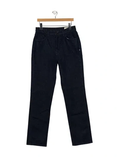 Pre-owned Imogene + Willie High-rise Straight Leg Jeans In Black